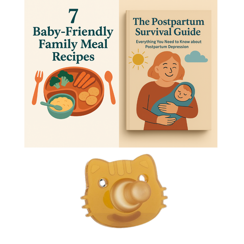 7 baby-friendly family meal recipes + The Postpartum Survival Guide + 1 Free Pacifier