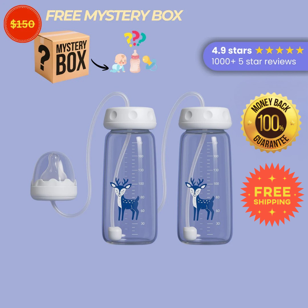 Upgrade to Premium Kubo Baby™ Self-feeding Bottle Bundle [One Time Offer]